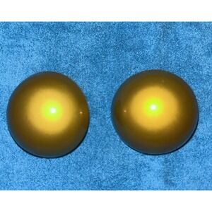 Vintage Round Gold Colored‎ Clip On Earrings